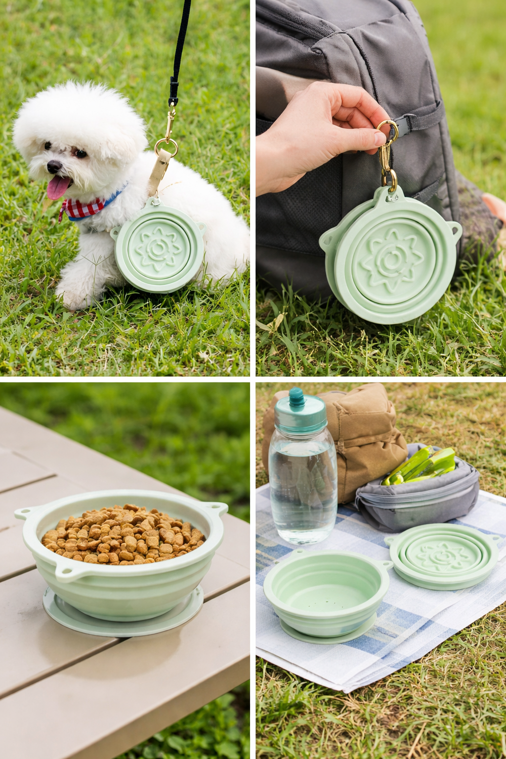 Pet Travel Collapsible Bowl